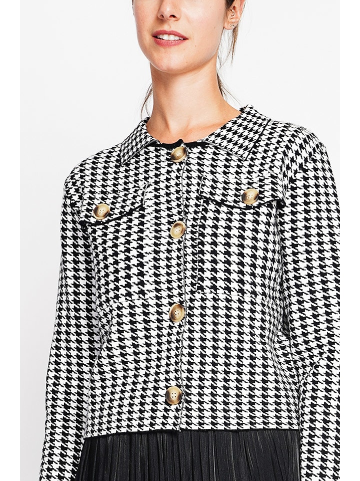Dámska bunda ASSUILI Schwarz/ Weiß 3404141 Blazer in Schwarz/ Weiß - 4