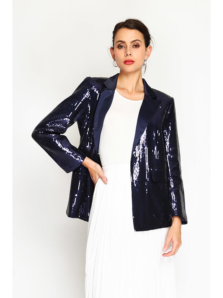 Dámska bunda ASSUILI Dunkelblau 5453834 Paillettenblazer in Dunkelblau - 1