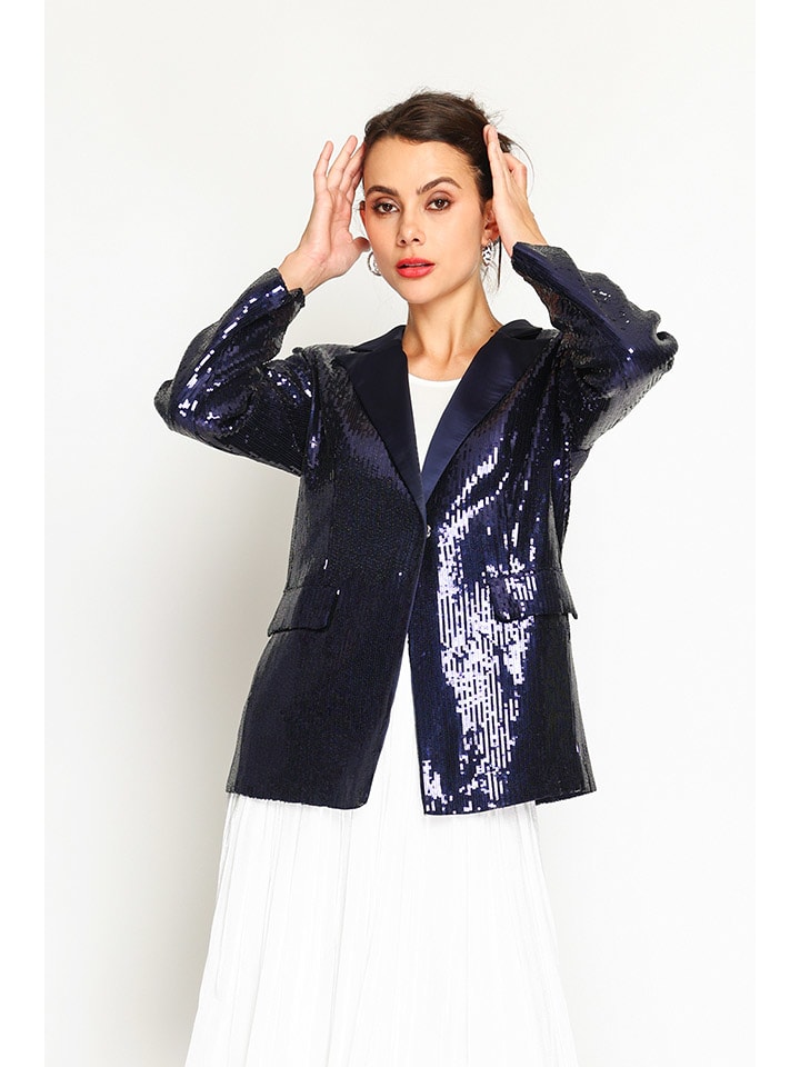 Dámska bunda ASSUILI Dunkelblau 5453834 Paillettenblazer in Dunkelblau - 2