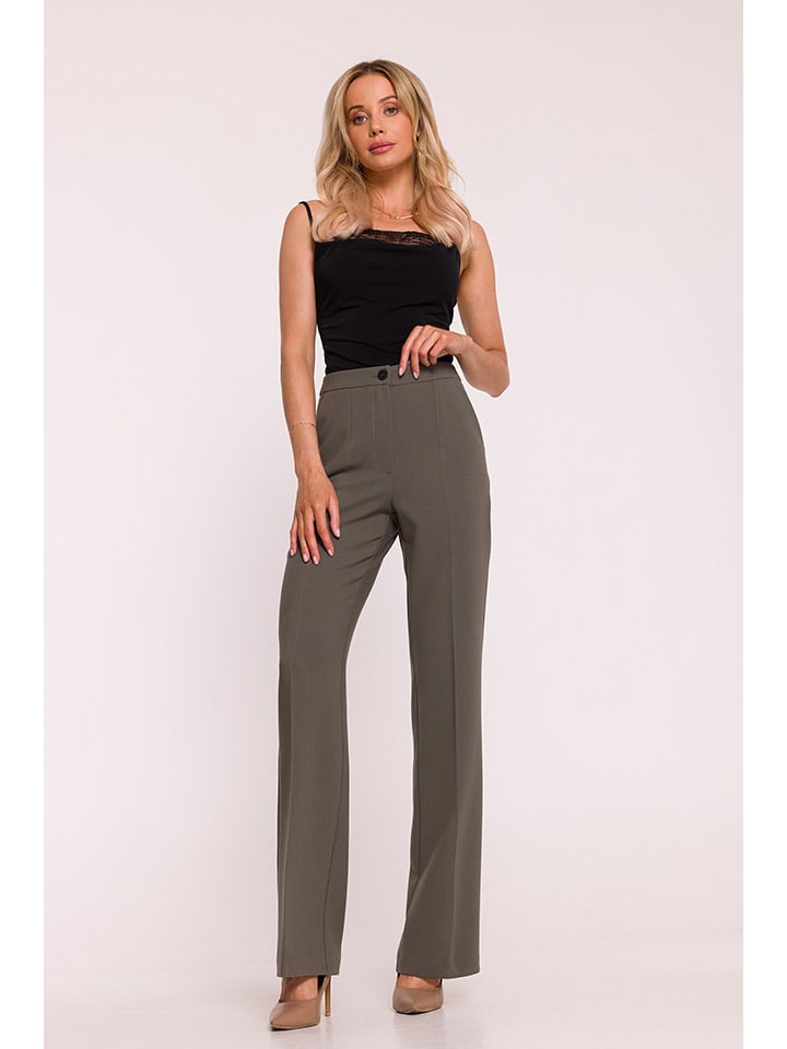 Nohavice Stylove Khaki 398078 Marlenehose in Khaki - 4