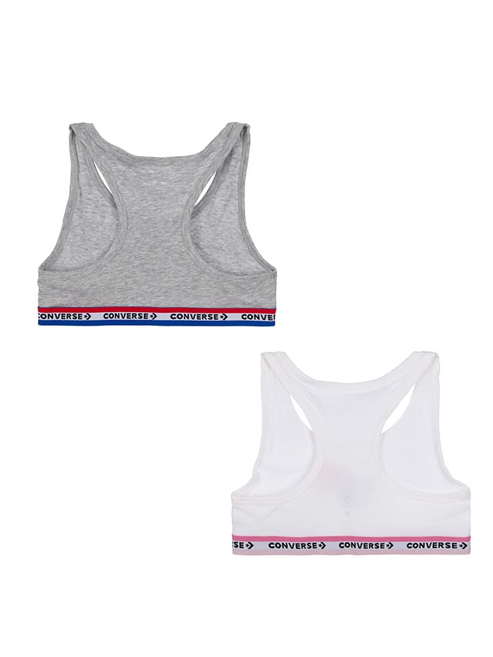 Converse Grau/ Weiß 9679241 2er-Set: Bustiers in Grau/ Weiß - 2