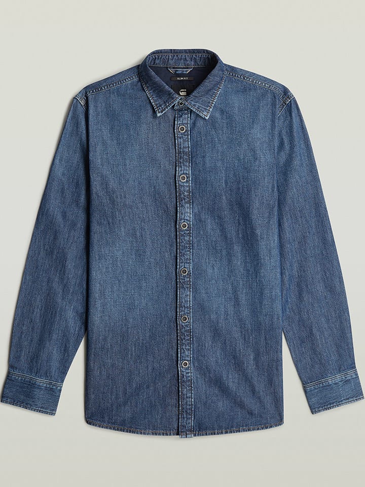 Košeľa G-Star Blau 3521067 Jeanshemd - Slim fit - in Blau - 4