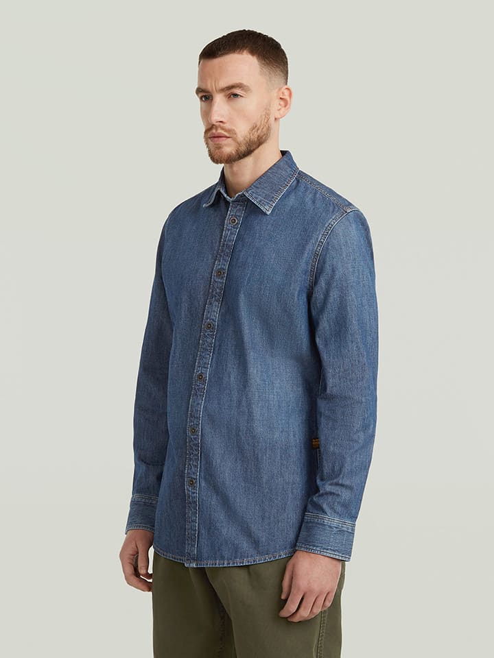 Košeľa G-Star Blau 3521067 Jeanshemd - Slim fit - in Blau - 6