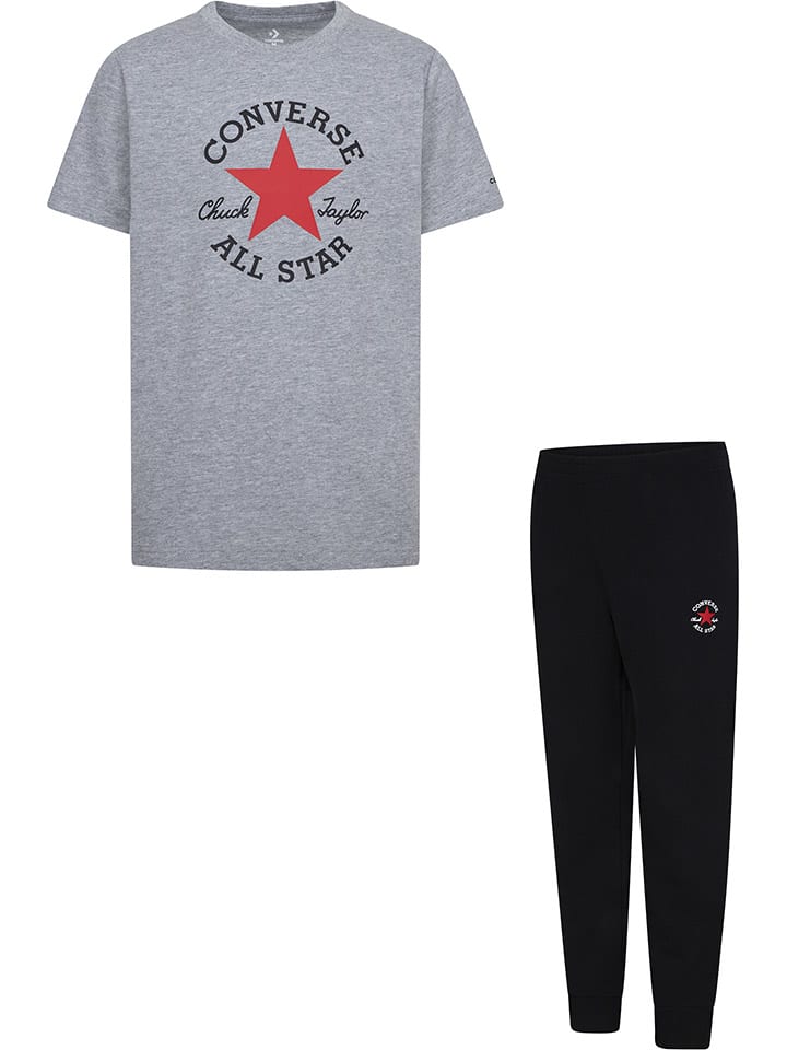 Tričko Converse Grau/ Schwarz 8579074 2tlg. Outfit in Grau/ Schwarz - 1