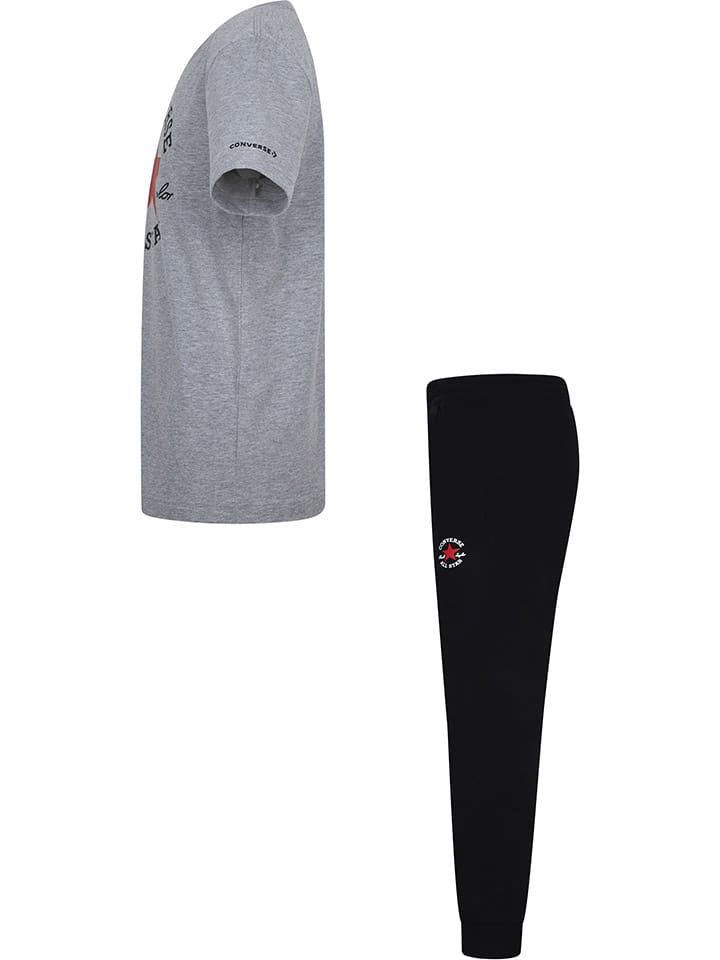 Tričko Converse Grau/ Schwarz 8579074 2tlg. Outfit in Grau/ Schwarz - 2