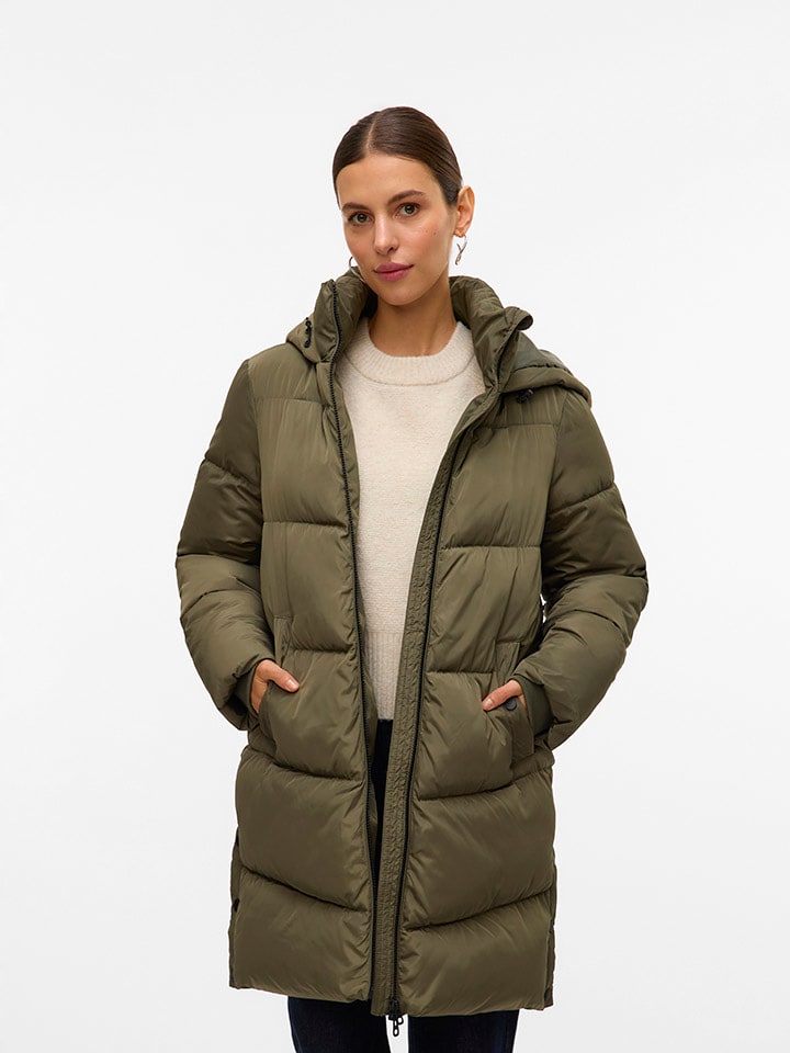 Dámska bunda Vero Moda Khaki 8058367 Wintermantel "VMHALSEY" in Khaki - 1