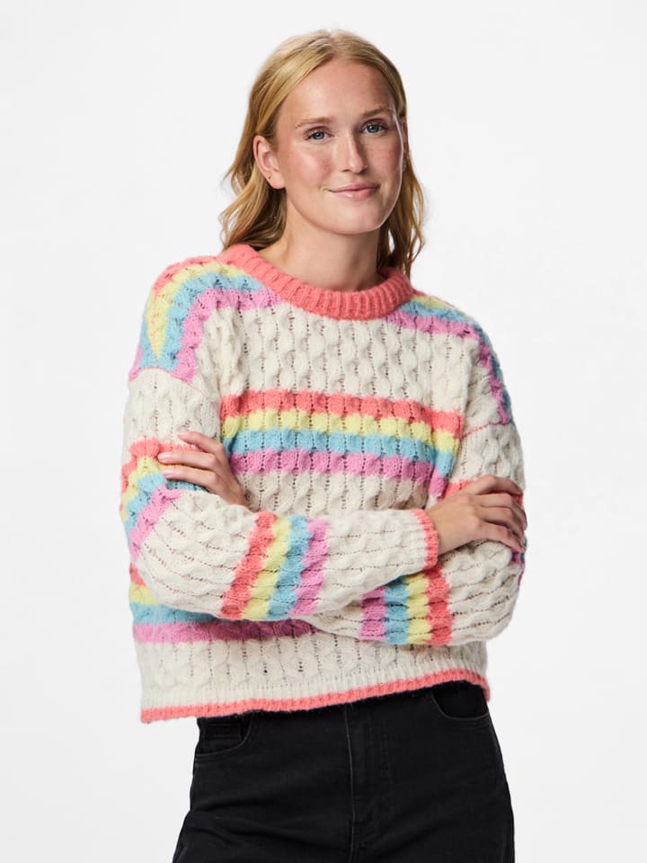Sveter Pieces Creme 980222 Pullover in Creme - 1