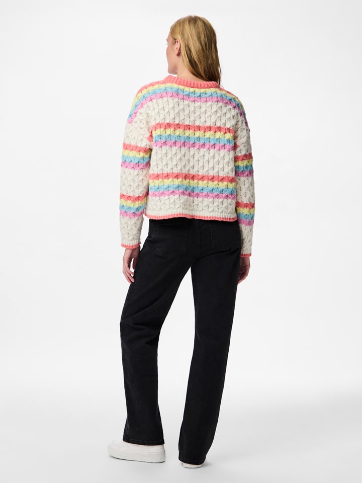 Sveter Pieces Creme 980222 Pullover in Creme - 3