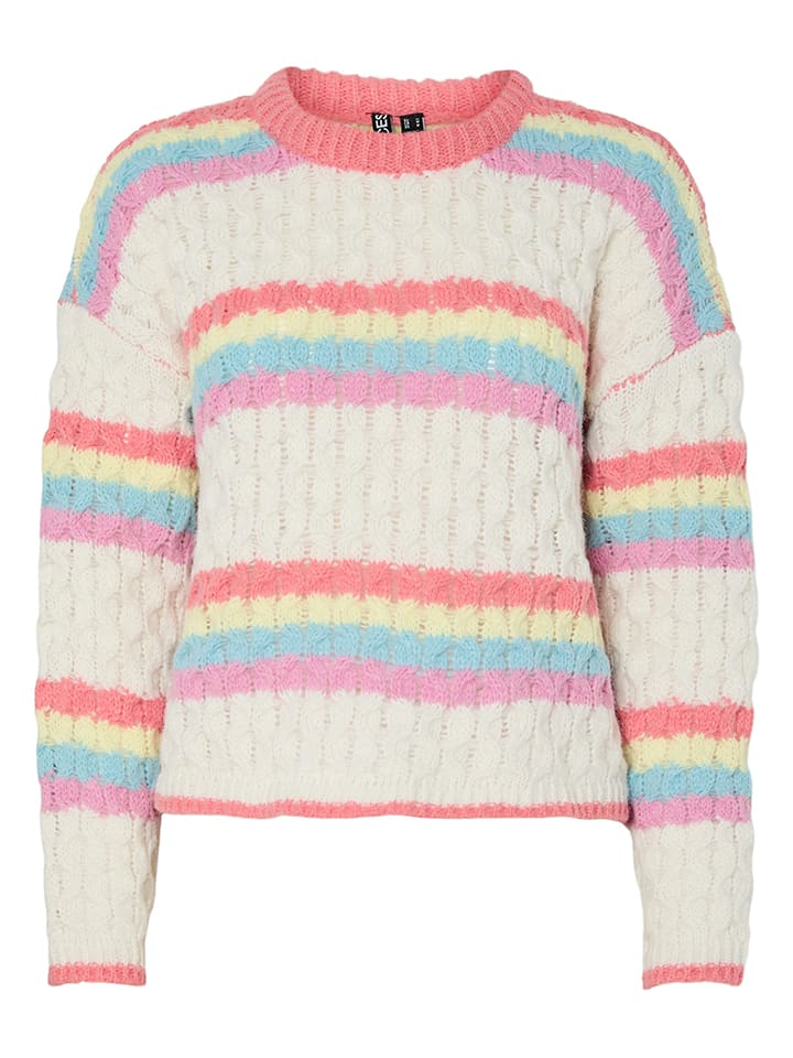 Sveter Pieces Creme 980222 Pullover in Creme - 5