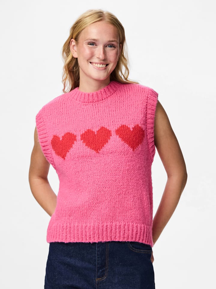 Sveter Pieces Pink/ Rot 934691 Pullunder in Pink/ Rot - 1