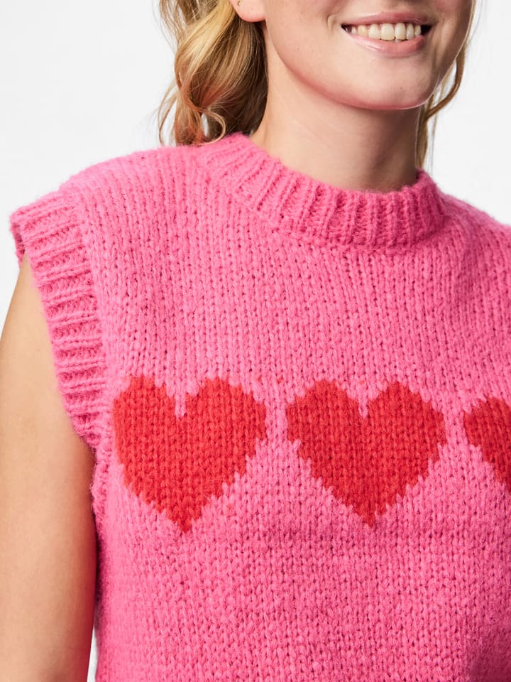 Sveter Pieces Pink/ Rot 934691 Pullunder in Pink/ Rot - 2