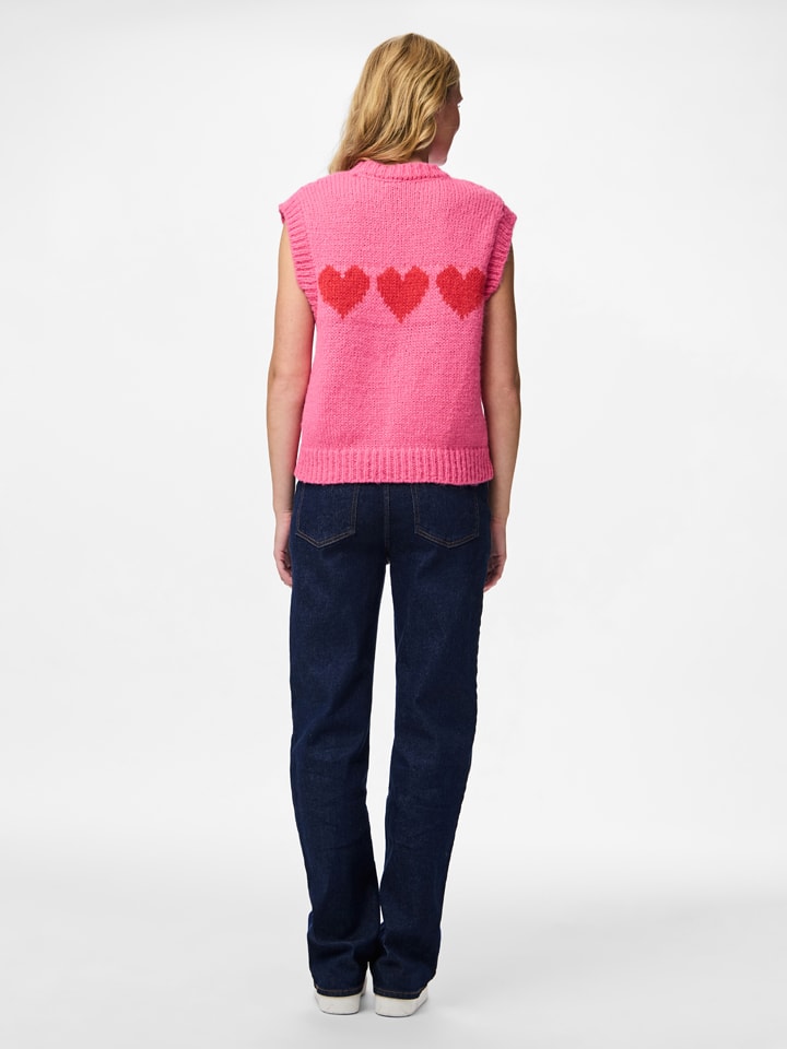 Sveter Pieces Pink/ Rot 934691 Pullunder in Pink/ Rot - 4