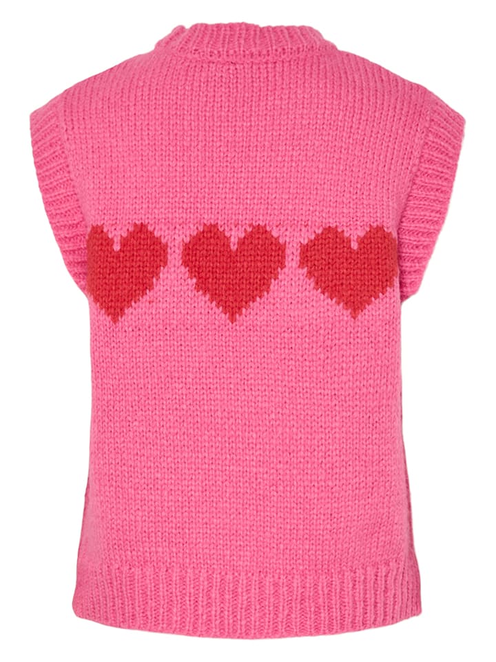 Sveter Pieces Pink/ Rot 934691 Pullunder in Pink/ Rot - 6