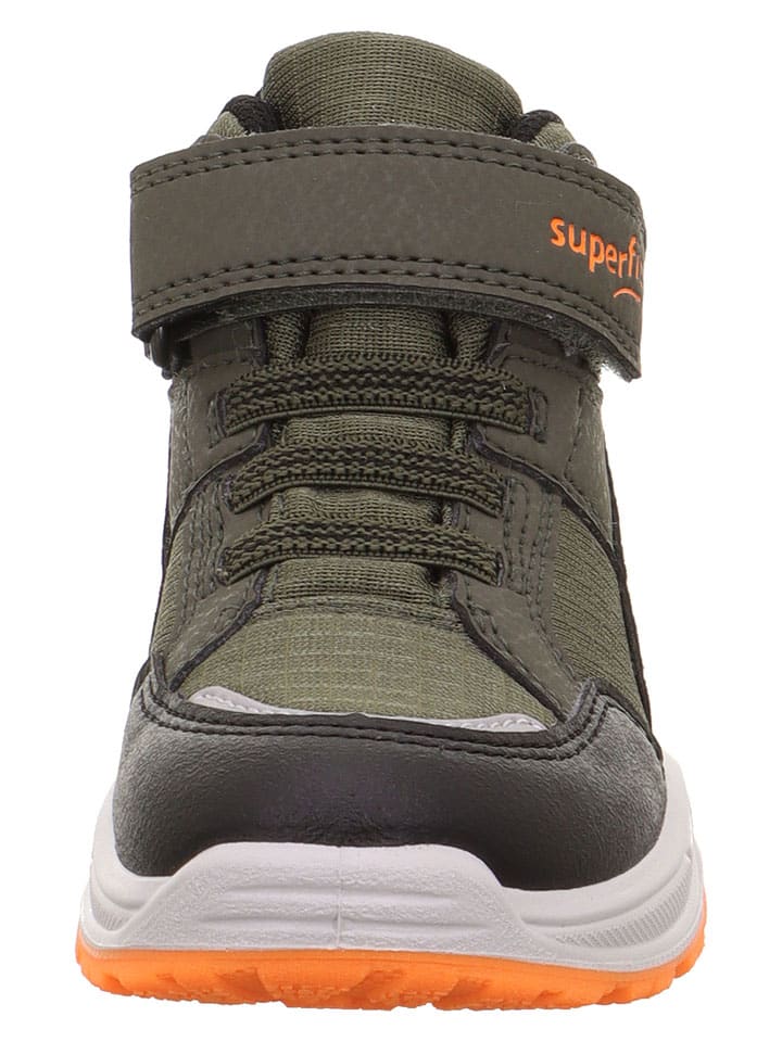 Topánky superfit Khaki/ Orange 278060 Leder-Boots "Jupiter" in Khaki/ Orange - 3
