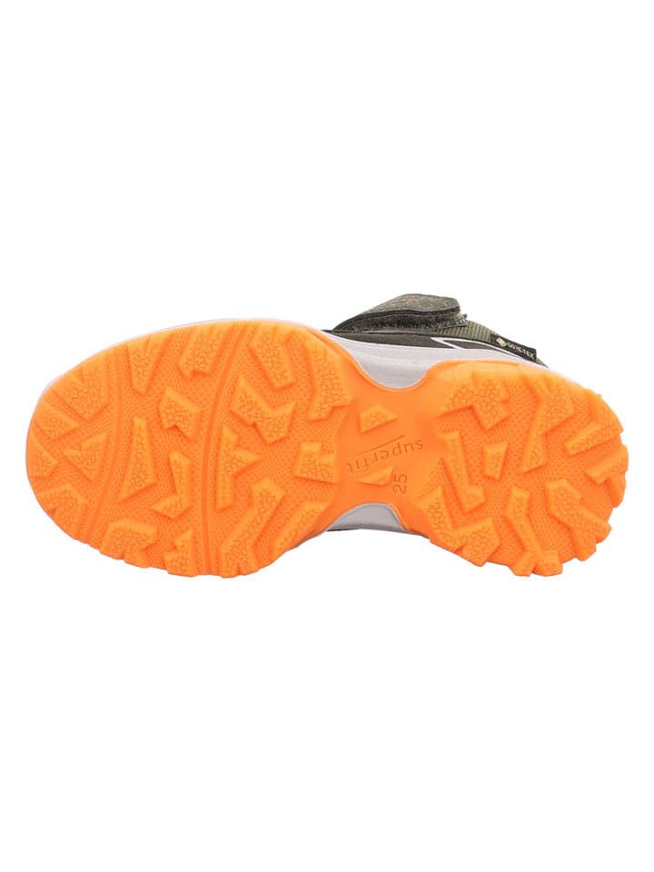 Topánky superfit Khaki/ Orange 278060 Leder-Boots "Jupiter" in Khaki/ Orange - 5