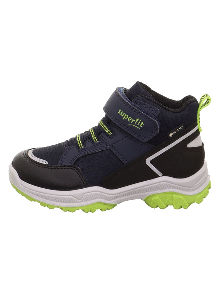 Topánky superfit Schwarz/ Dunkelblau/ Grün 8296127 Leder-Boots "Jupiter" in Schwarz/ Dunkelblau/ Grün - 1