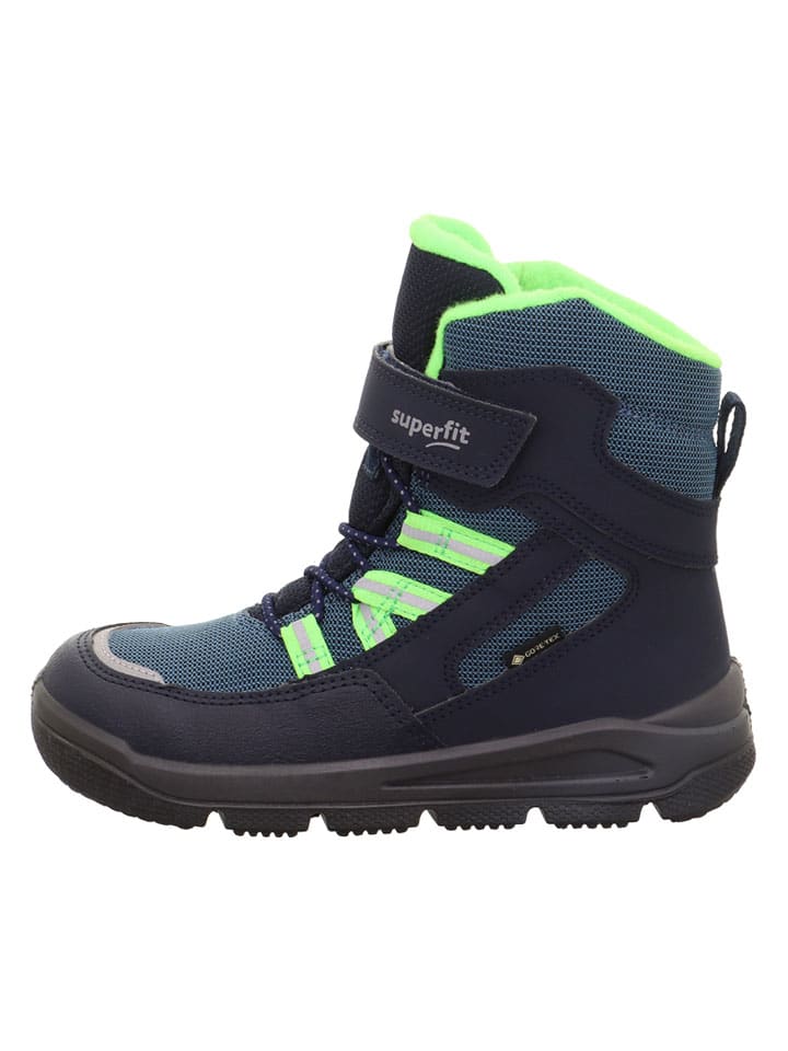 Topánky superfit Dunkelblau/ Grün 5613642 Leder-Boots "Mars" in Dunkelblau/ Grün - 1