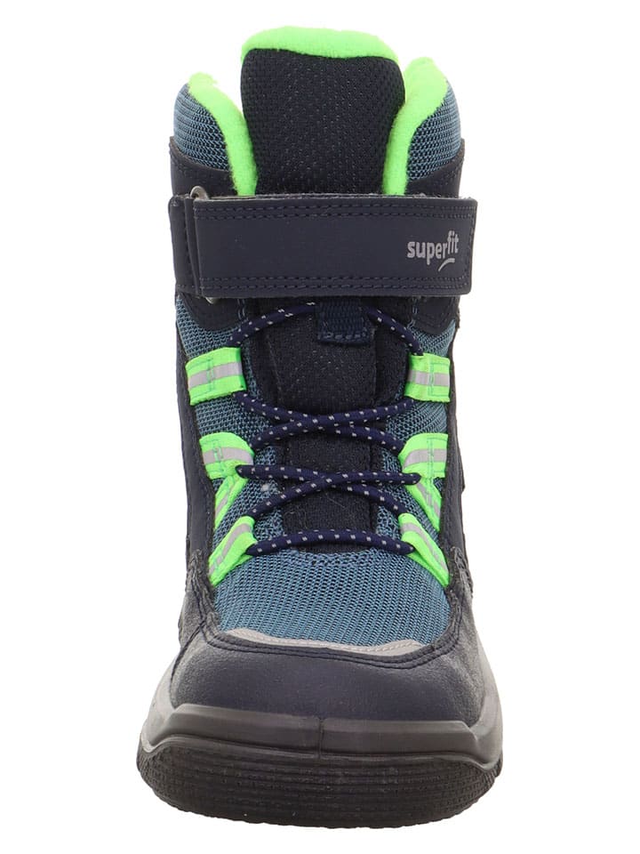 Topánky superfit Dunkelblau/ Grün 5613642 Leder-Boots "Mars" in Dunkelblau/ Grün - 2
