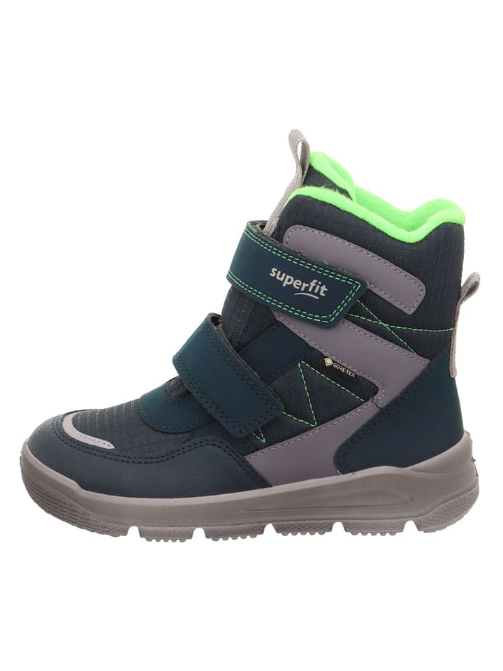 Topánky superfit Dunkelblau/ Grau 2413431 Leder-Boots "Mars" in Dunkelblau/ Grau - 1