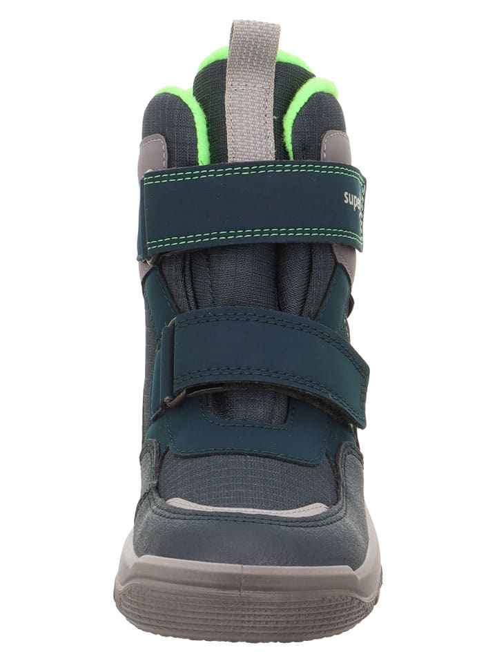 Topánky superfit Dunkelblau/ Grau 2413431 Leder-Boots "Mars" in Dunkelblau/ Grau - 2