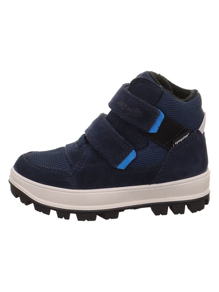 Topánky superfit Dunkelblau 1773037 Leder-Winterboots "Tedd" in Dunkelblau - 1