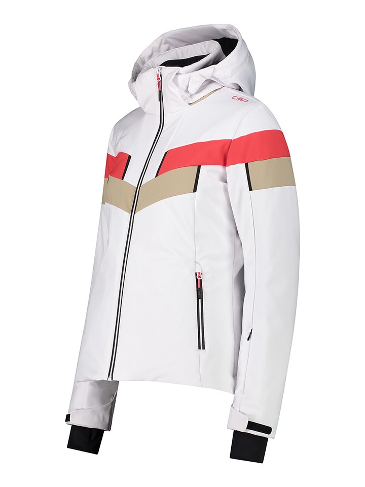 Dámska bunda CMP Weiß/ Orange/ Beige 393932 Softshelljacke in Weiß/ Orange/ Beige - 3