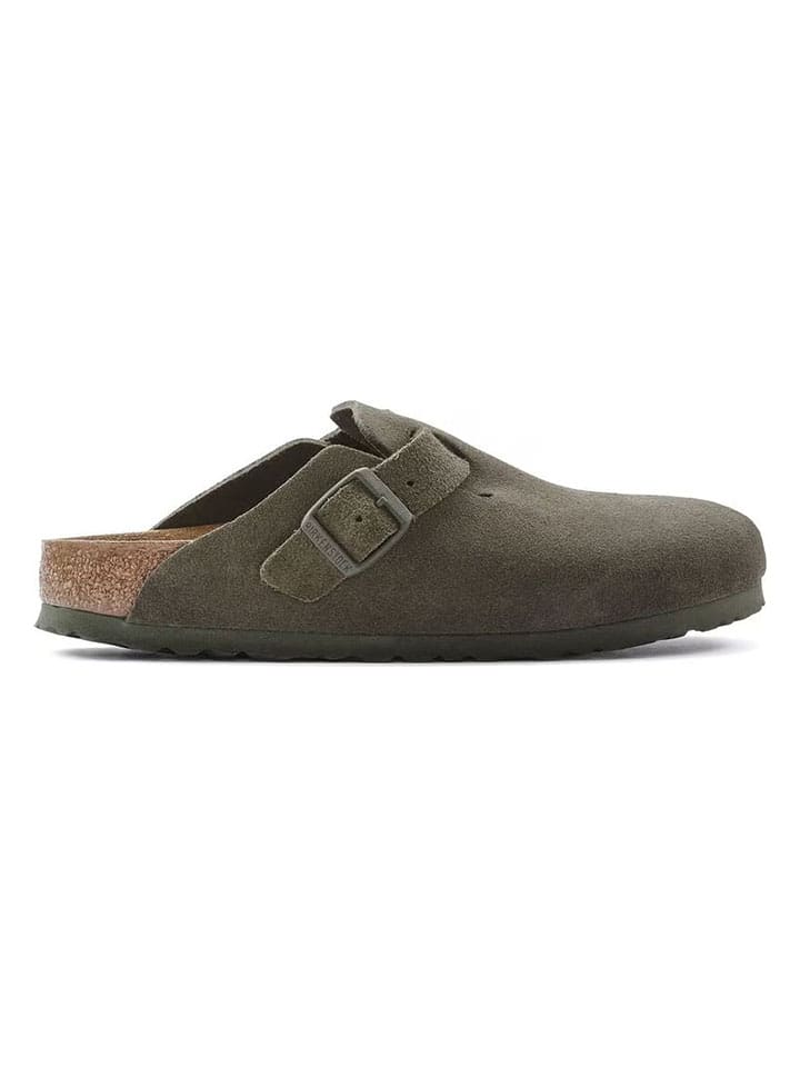 Topánky Birkenstock Khaki 627810 Leder-Clogs "Boston Leve" in Khaki - 1