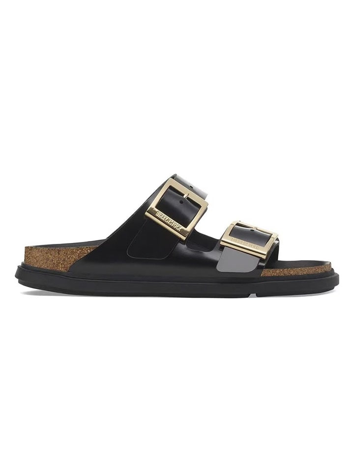 Birkenstock Schwarz 6064160 Leder-Pantoletten "Arizona" in Schwarz - 1