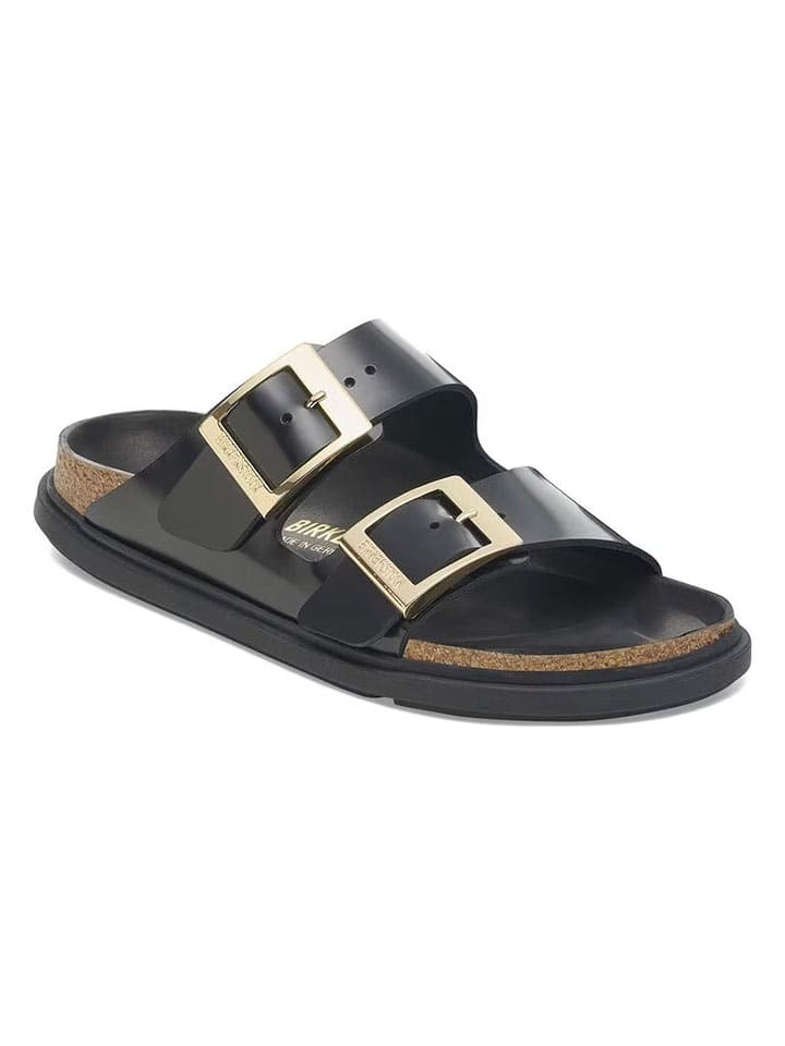 Birkenstock Schwarz 6064160 Leder-Pantoletten "Arizona" in Schwarz - 2