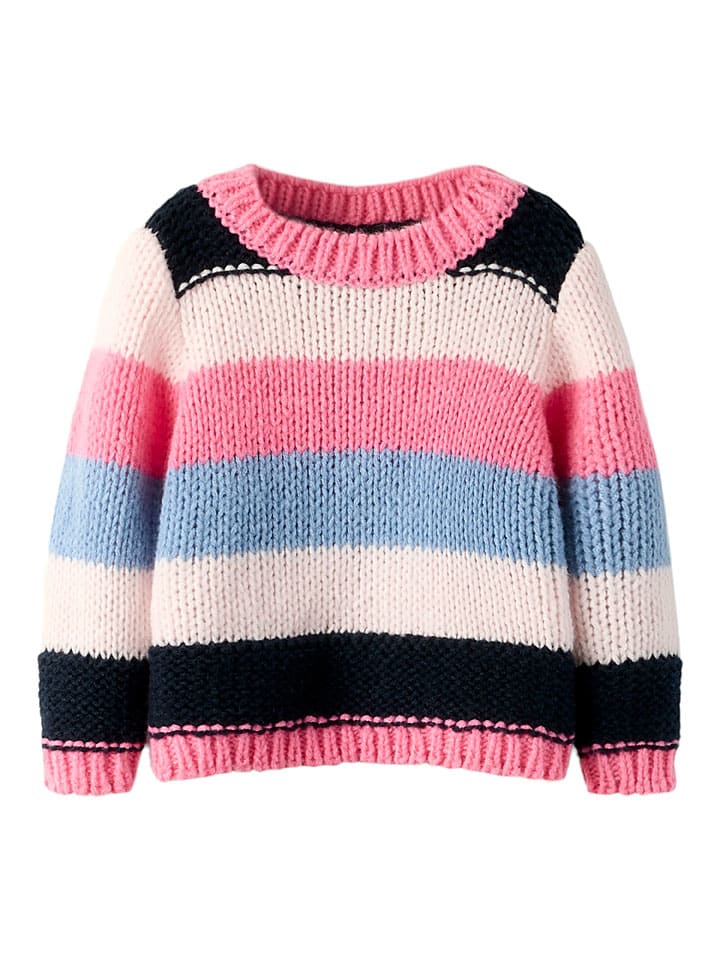 Sveter name it Rosa/ Schwarz/ Hellblau 4467944 Pullover "Poronja" in Rosa/ Schwarz/ Hellblau - 1