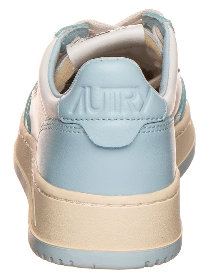 Tenisky AUTRY Weiß/ Hellblau 423231 Leder-Sneakers "Medalist" in Weiß/ Hellblau - 3