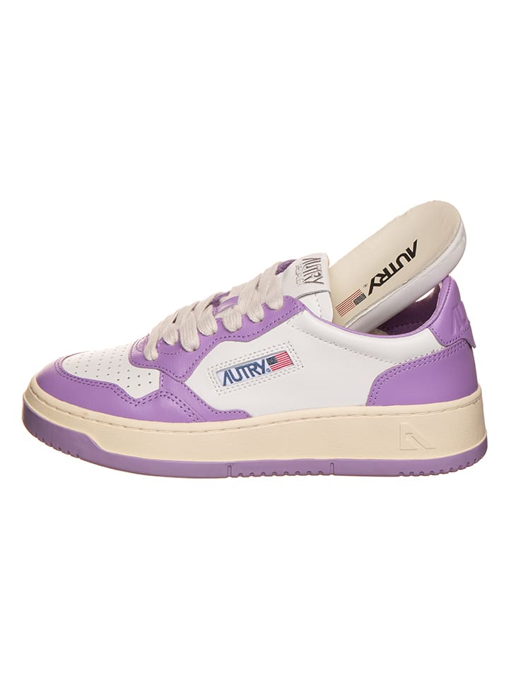 Tenisky AUTRY Lila/ Weiß 4590675 Leder-Sneakers "Medalist" in Lila/ Weiß - 6