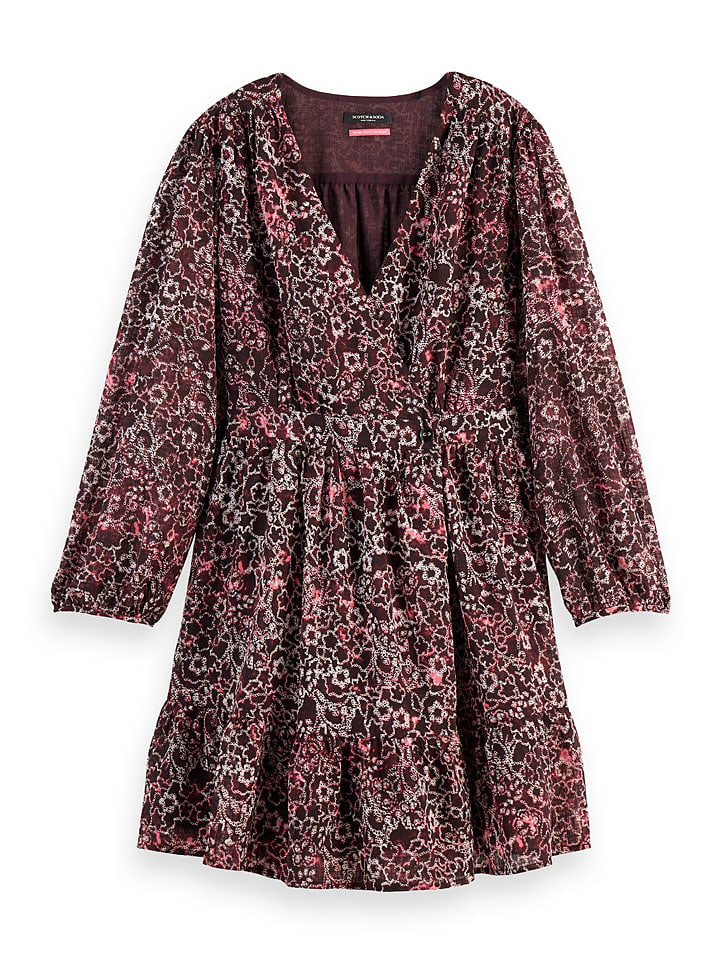 Šaty Scotch & Soda Bordeaux/ Weiß 2111970 Kleid in Bordeaux/ Weiß - 1