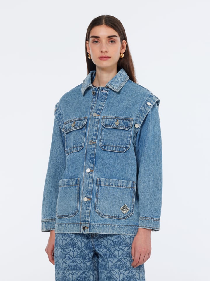 Dámska bunda Scotch & Soda Blau 2529053 Jeansjacke in Blau - 1