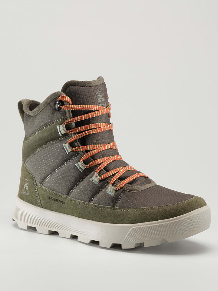 Topánky Kamik Khaki 232482 Winterstiefel "Atwatern" in Khaki - 2