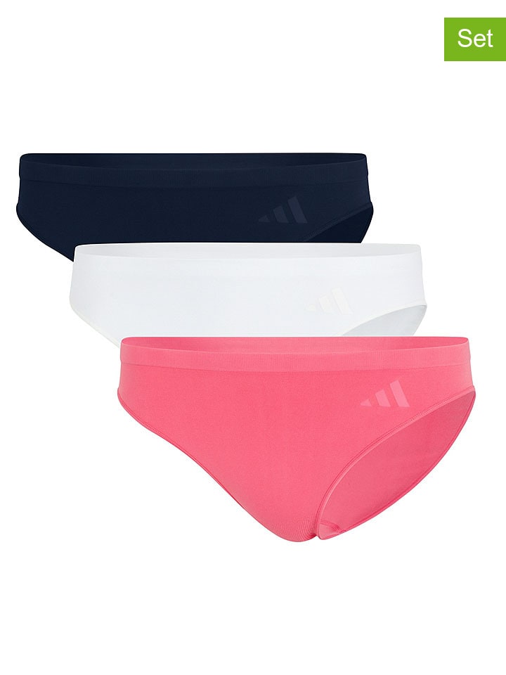 Nohavičky adidas Pink/ Weiß/ Dunkelblau 3559222 3er-Set: Slips in Pink/ Weiß/ Dunkelblau - 1