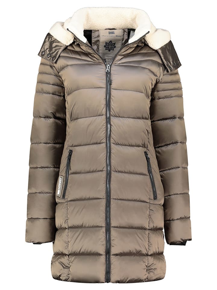Dámska bunda Geographical Norway Taupe 7732289 Steppmantel "Carenne" in Taupe - 1