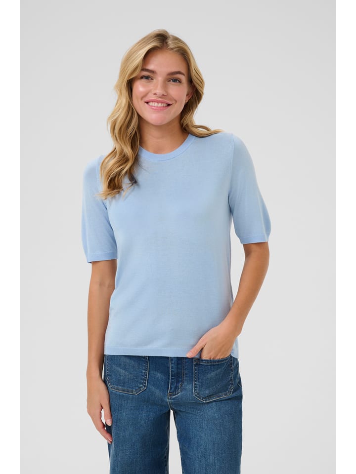 Kaffe Hellblau 967848 Strickshirt in Hellblau - 2