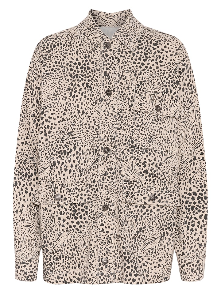 Dámska bunda Kaffe Beige 8622062 Jeansjacke in Beige - 4