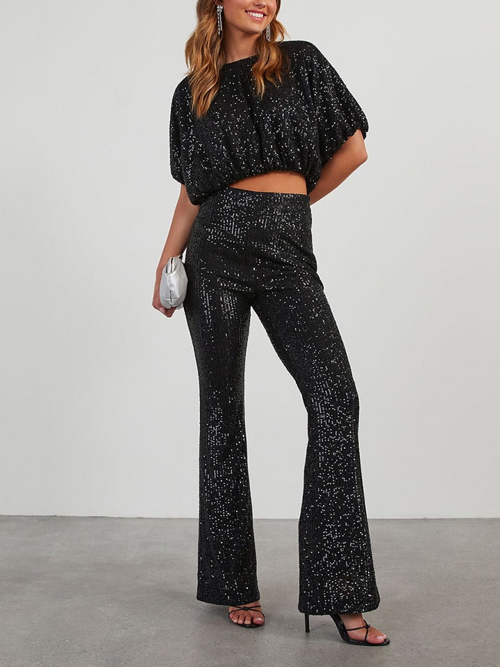 Nohavice Milan Kiss Schwarz 281388 Hose in Schwarz - 2