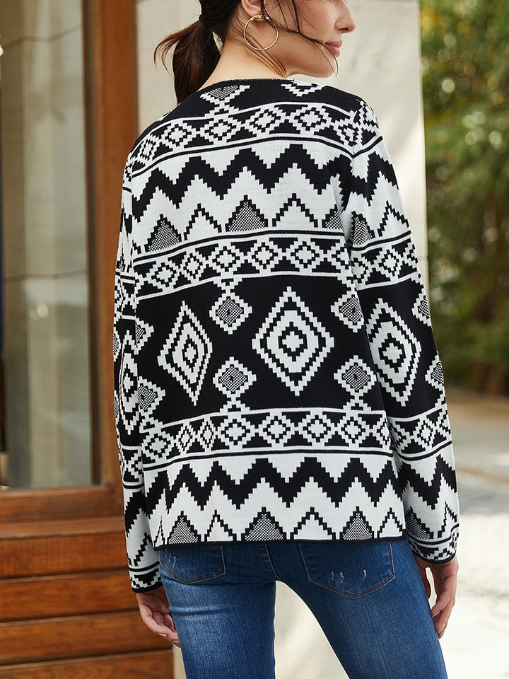 Sveter Milan Kiss Schwarz/ Weiß 1429211 Cardigan in Schwarz/ Weiß - 3