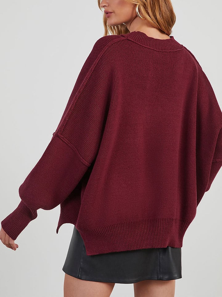 Sveter Milan Kiss Bordeaux 9128388 Pullover in Bordeaux - 5