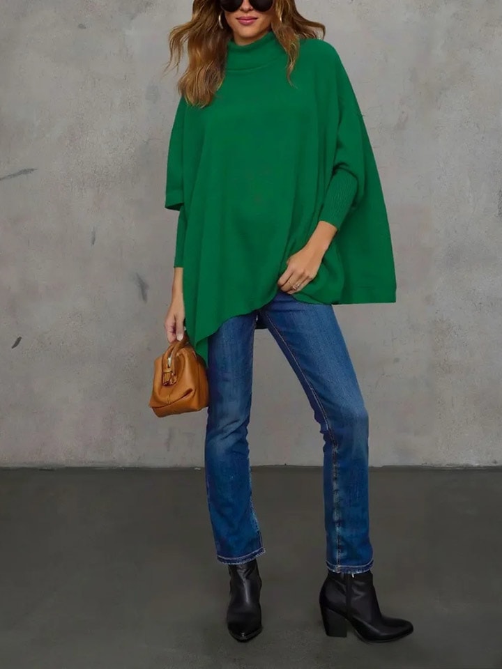 Dámska bunda Milan Kiss Grün 4255565 Poncho in Grün - 1