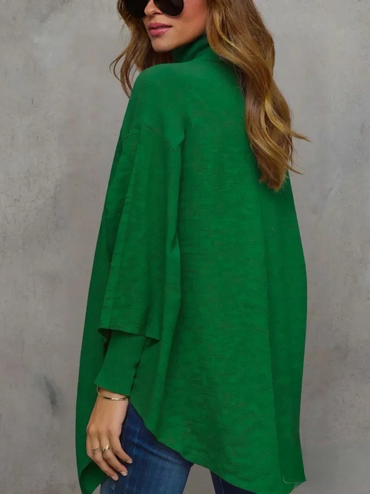 Dámska bunda Milan Kiss Grün 4255565 Poncho in Grün - 3