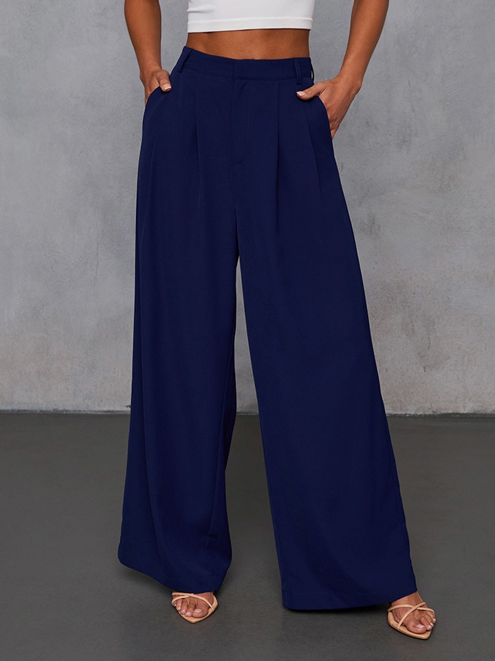 Nohavice Milan Kiss Dunkelblau 6476721 Marlenehose in Dunkelblau - 3