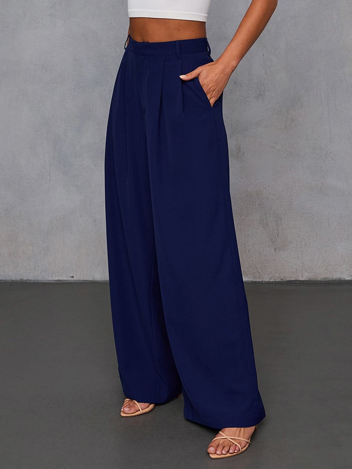Nohavice Milan Kiss Dunkelblau 6476721 Marlenehose in Dunkelblau - 4