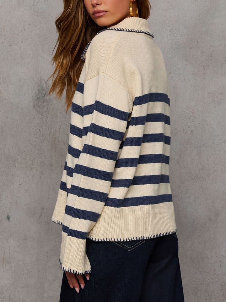 Sveter Milan Kiss Creme/ Dunkelblau 685249 Pullover in Creme/ Dunkelblau - 6