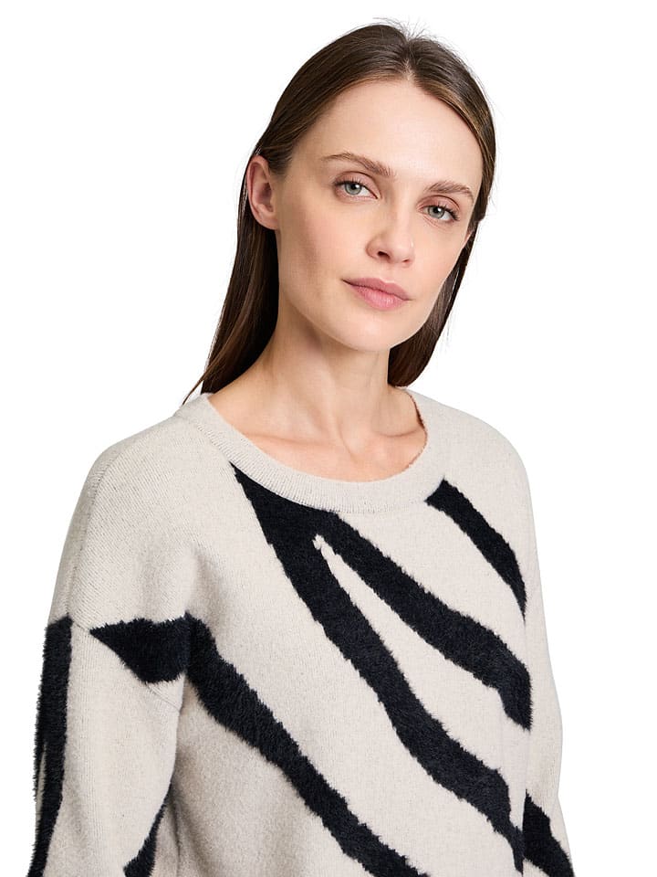 Sveter BETTY & CO Creme/ Schwarz 1436833 Pullover in Creme/ Schwarz - 4