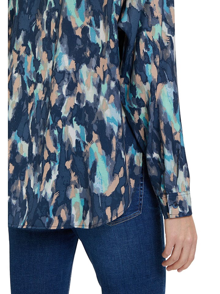 BETTY & CO Dunkelblau/ Hellblau/ Camel 8998125 Bluse in Dunkelblau/ Hellblau/ Camel - 5