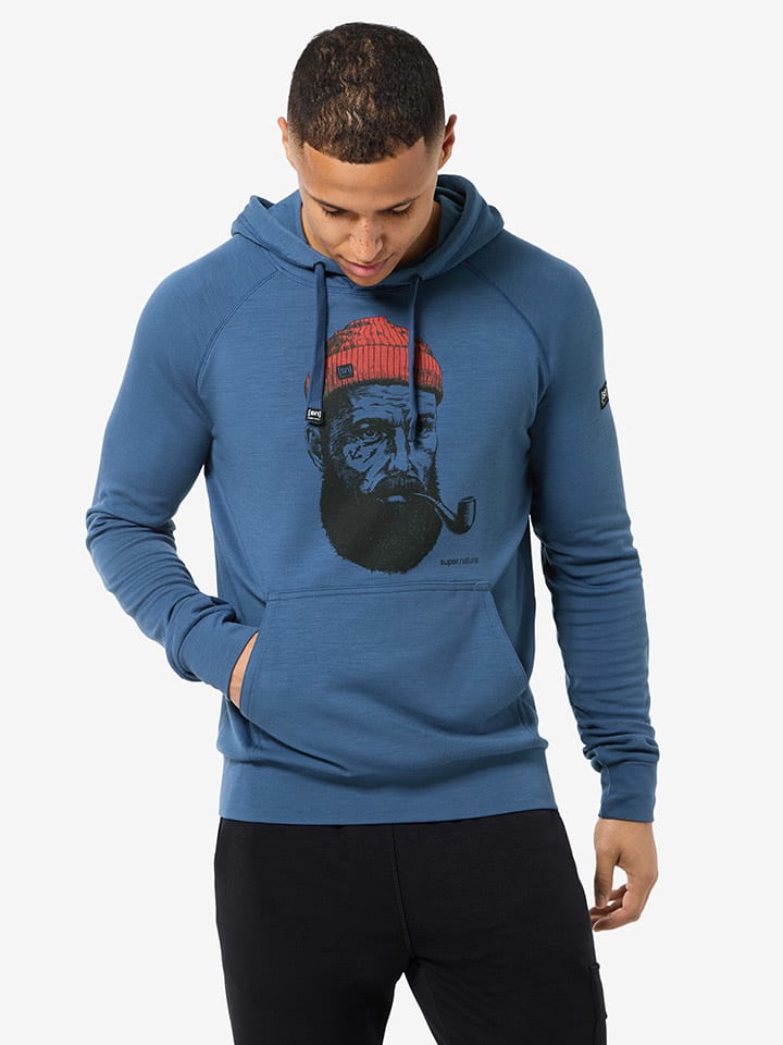 Mikina super.natural Blau 7789822 Hoodie "Fav Sailor" in Blau - 3